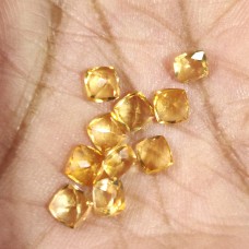 Citrine 4x4mm cushion facet 0.31 cts